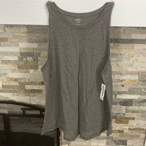 3 Old Navy Woman Large Tank Top in Gray, Lavender and Fuchsia Pink.